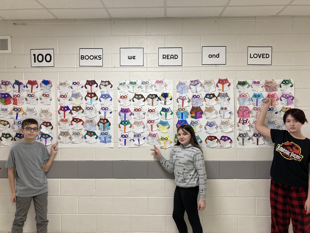 To celebrate 100 Days of School 6th grade students shared 100 books they have read and loved!