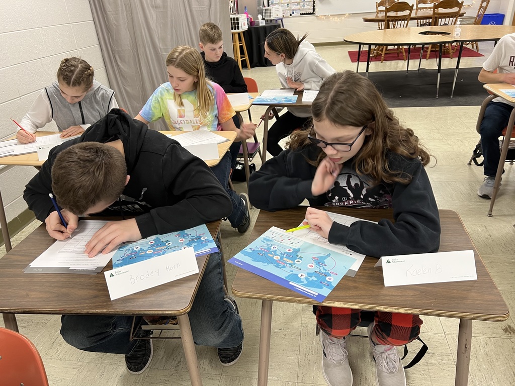 Ms. Akers’ 7th grade Social Studies students are participating in “The Global Marketplace” for Junior Achievement this year! It ties in nicely to the World Geography they are learning about. 🌎 We are so thankful for our JA volunteers! 